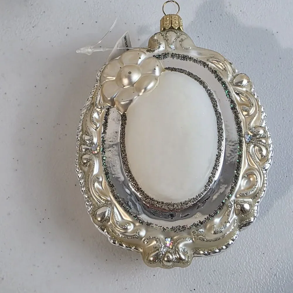 Blown Glass ANGEL Christmas Ornaments Oval Poland 5